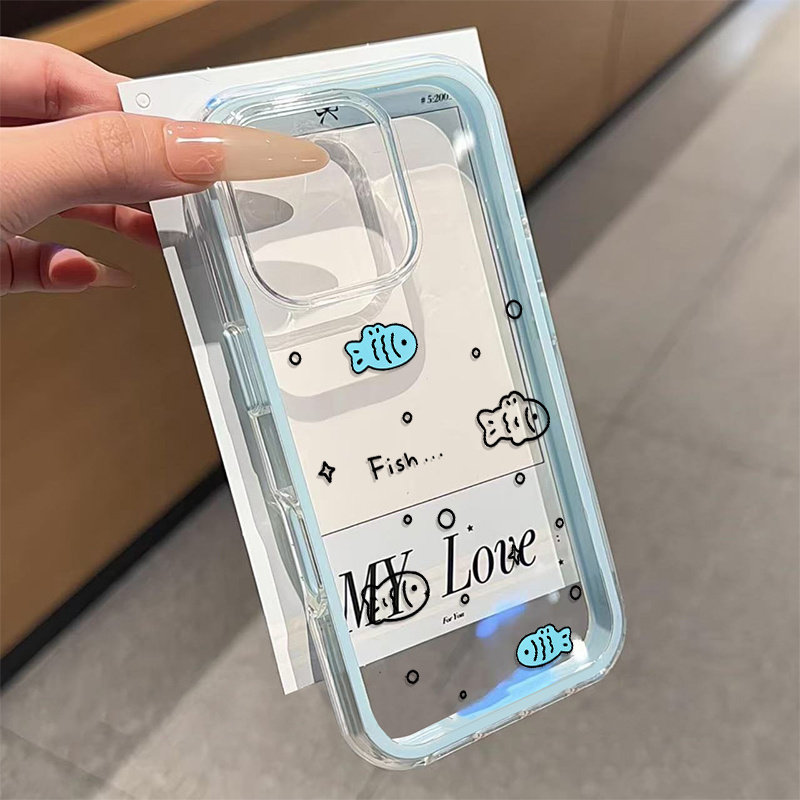 Samsung Galaxy A55 - Einfache Niedliche Kleine Fisch 2-in-1 Transparente