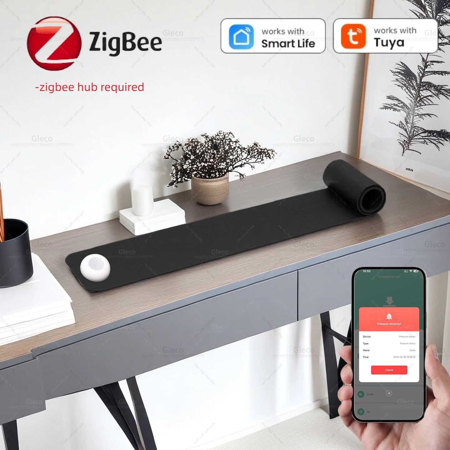 Smart Insole Pressure - Zigbee Drucksensor Detektor Schwerkrafterkennung Batteriebetriebene Tuya