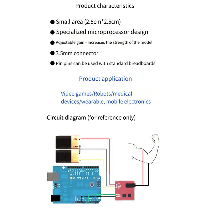 BTLIFE-5X Muskel-Elektrosensor – Muscle Sensor Emg Bewertung und Preis