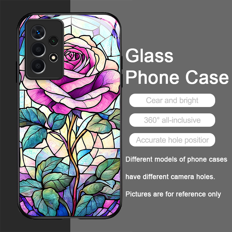 Kunstvolle Bunte Glas-Stil Ros – Samsung Galaxy A55 Bewertung und Preis