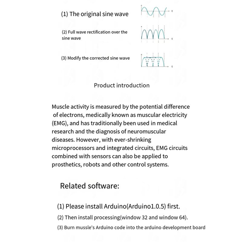 T24C 5X Muskel-Elektrosensormo – Muscle Sensor Emg Bewertung und Preis