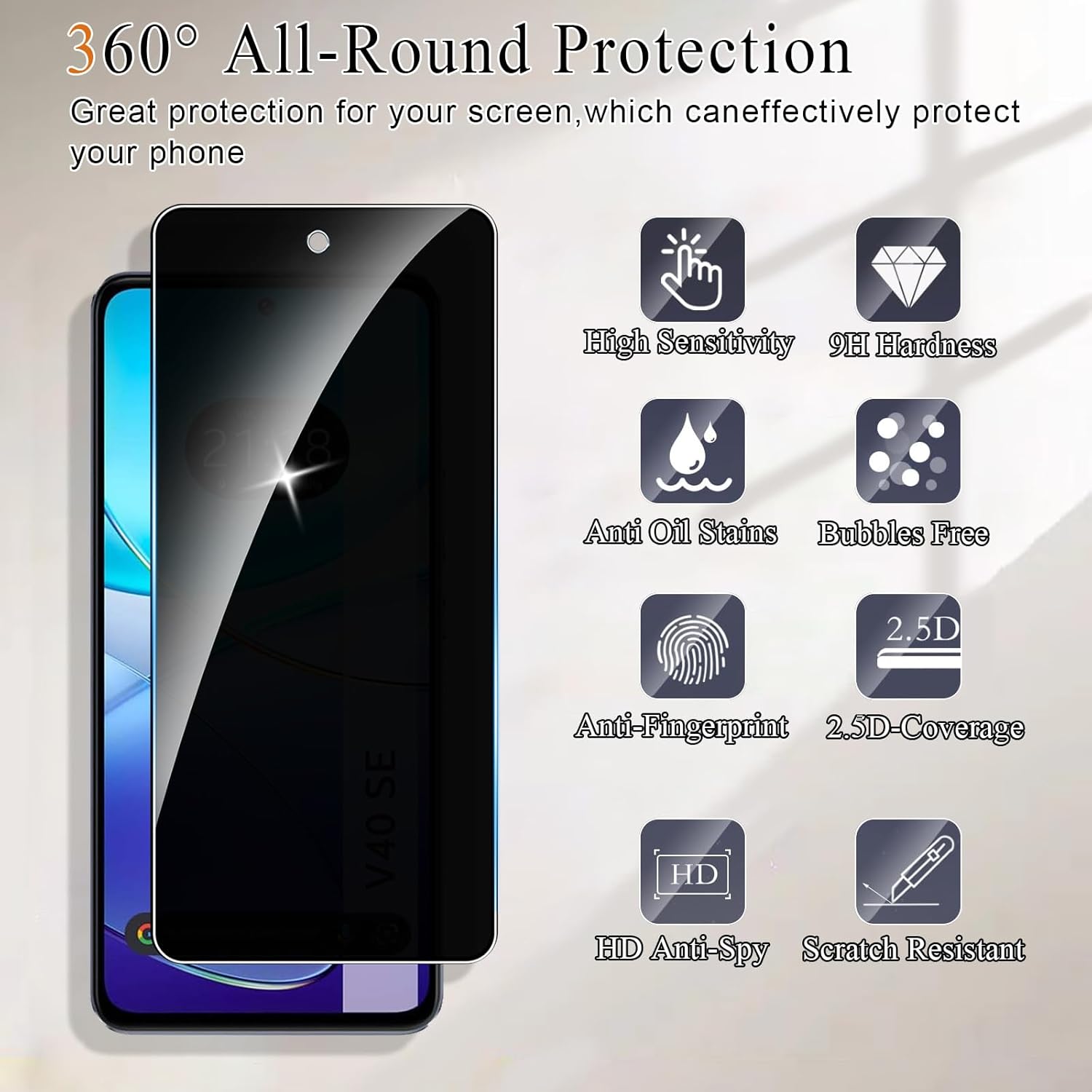 Für VIVO V40 SE Anti Spy gehär – Vivo V40 Bewertung und Preis